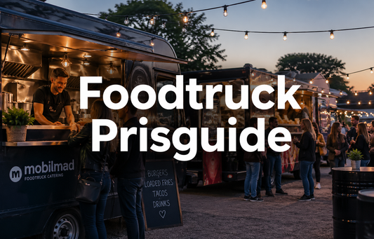 Foodtruck Prisguide billede med foodtrucks i baggrunden